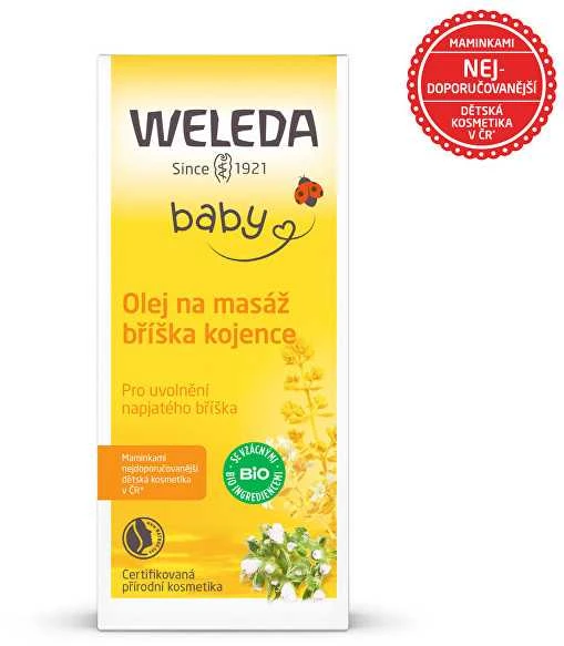 Weleda Baby Tummy Oil masažinis aliejus kūdikiams nuo pilvo pūtimo, 50 ml