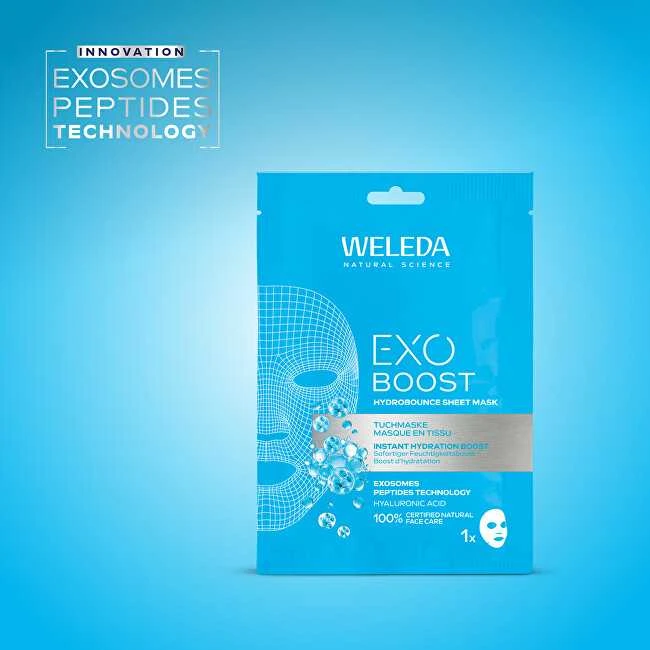 Weleda Exo Boost drėkinamoji lakštinė veido kaukė 20ml