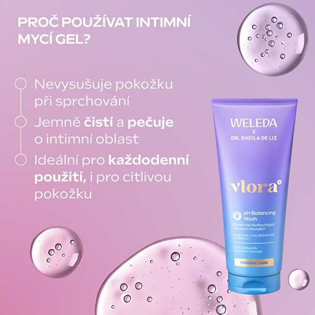 Weleda Vlora+ pH balansuojantis prausimosi gelis intymiai higienai 200 ml
