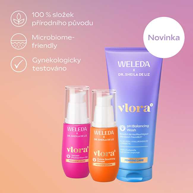 Weleda Vlora+ pH balansuojantis prausimosi gelis intymiai higienai 200 ml