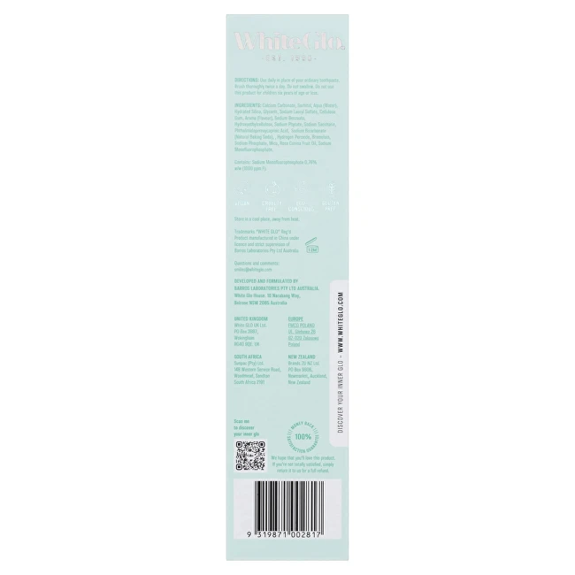 White Glo Alkotest Baltas GLO_Express Baltas Whitening Dantų pasta pasta do zębów 115g