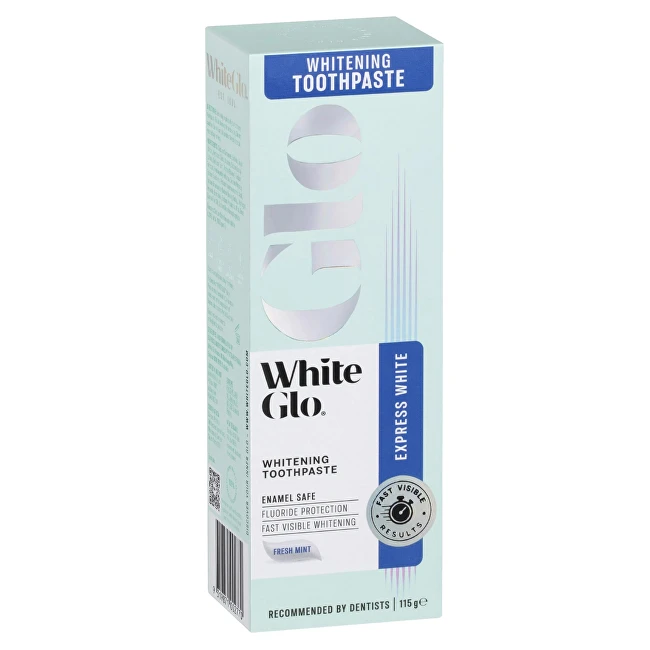 White Glo Alkotest Baltas GLO_Express Baltas Whitening Dantų pasta pasta do zębów 115g