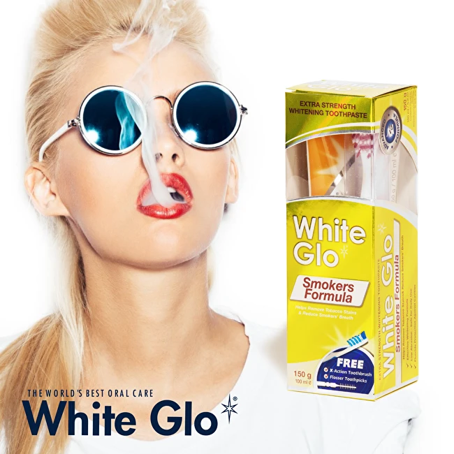 White Glo Baltas GLO SMOKERS FORMULA dantų pasta, 150 g