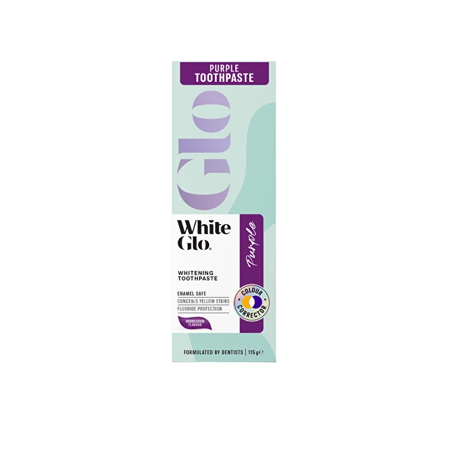 White Glo Alkotest Baltas GLO_Purple Whitening Dantų dantų pasta 115g