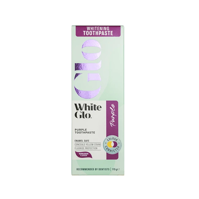 White Glo Alkotest Baltas GLO_Purple Whitening Dantų dantų pasta 115g