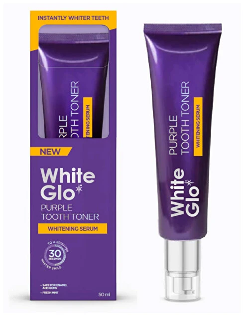 White Glo Baltas Glo Baltas Glo Violetinė Tooth Toneris, 50 ml
