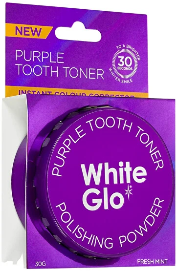 White Glo Baltas Glo Violetinė Tooth Toneris Polishing Pudra