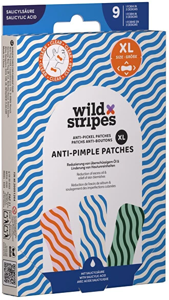 Wild Stripes Hidrokoloidiniai pleistrai nuo spuogų, skaidrūs pleistrai nuo spuogų, XL dydžio