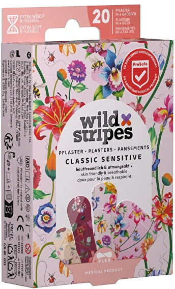 Wild Stripes Hypoallergenic patches Classic Sensitive Vintage Flowers 20 pcs.