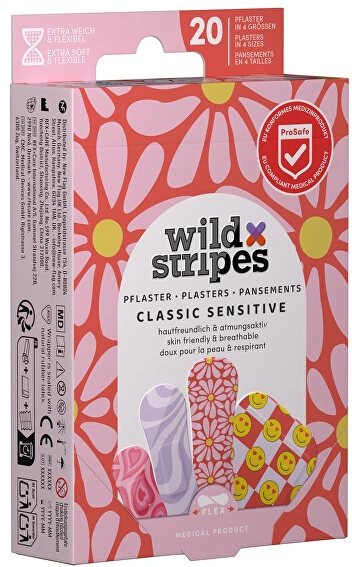 Wild Stripes Classic Sensitive plastry klasyczne Pastel Fun 20szt.