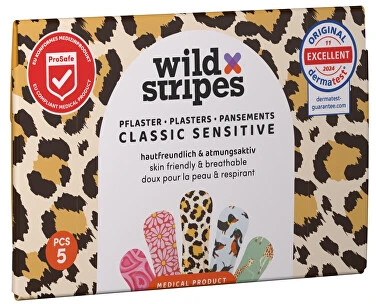 „Wild Stripes“ pleistrai jautriai odai, klasikiniai, 5 vnt.