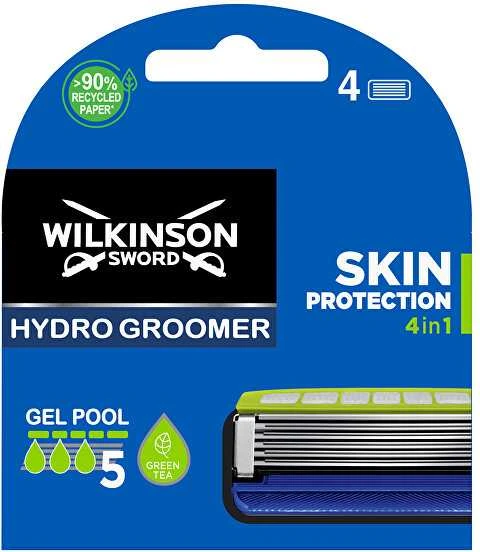 „Wilkinson The Face Groomer“ kasetė su 5 peiliukais ir 4 vnt drėkinamuoju geliu.