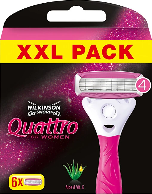 Wilkinson Sword Quattro For Women Keičiamas peiliukas moterims, 1 balení