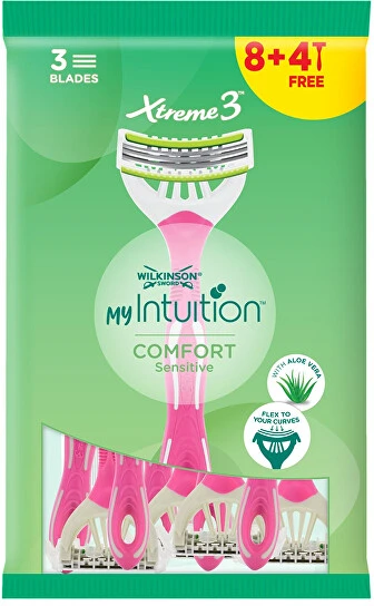 Wilkinson Sword Vienkartiniai skustuvai moterims My Intuition Comfort Sensitive 8 + 4 vnt.