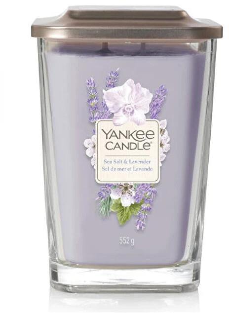 Yankee Candle Elevation Collection Jūros druskos ir levandų didelis stiklainis 552 g