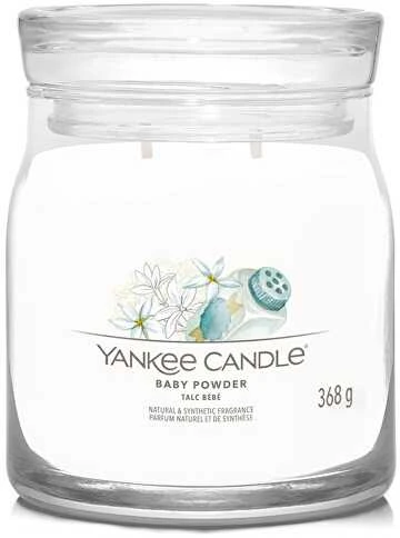 Yankee Candle Aromatinė žvakė Signature glass medium Baby Powder 368 g