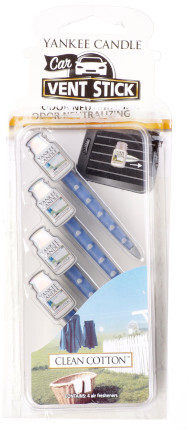Yankee Candle automobilio ventiliacijos žvakė su medvilniniu valikliu, 28 g