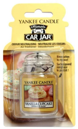 Yankee Candle Vanilla Cupcake automobilio žvakė Stiklainyje, 24 g