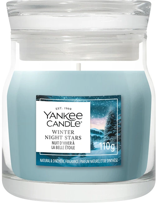Yankee Candle Signature kvapioji žvakė stiklinėje maža Winter Night Stars 110 g
