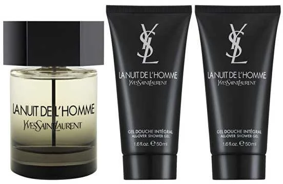 Yves Saint Laurent La Nuit De L'Homme komplektas tualetinio vandens purškiklis 100ml + dušo želė 2x50ml