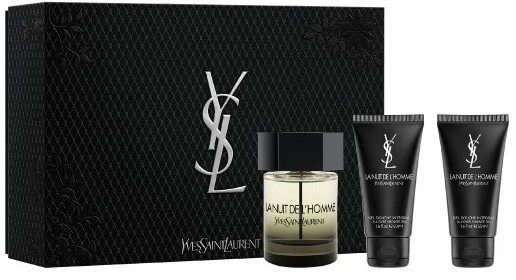 Yves Saint Laurent La Nuit De L'Homme komplektas tualetinio vandens purškiklis 100ml + dušo želė 2x50ml
