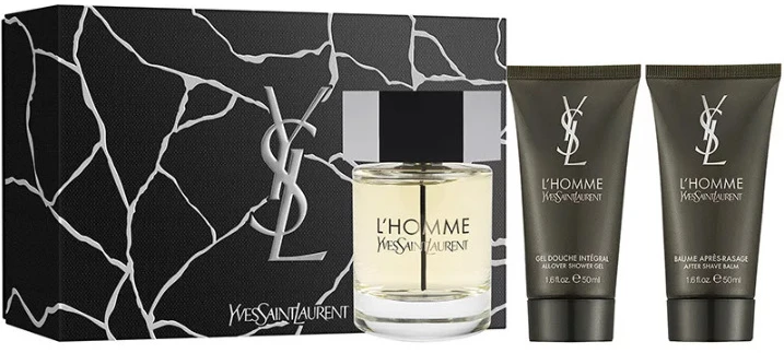 Yves Saint Laurent L´Homme rinkinys vyrams (EDT, 100 ml + balzamas po skutimosi, 50 ml + dušo želė, 50 ml)