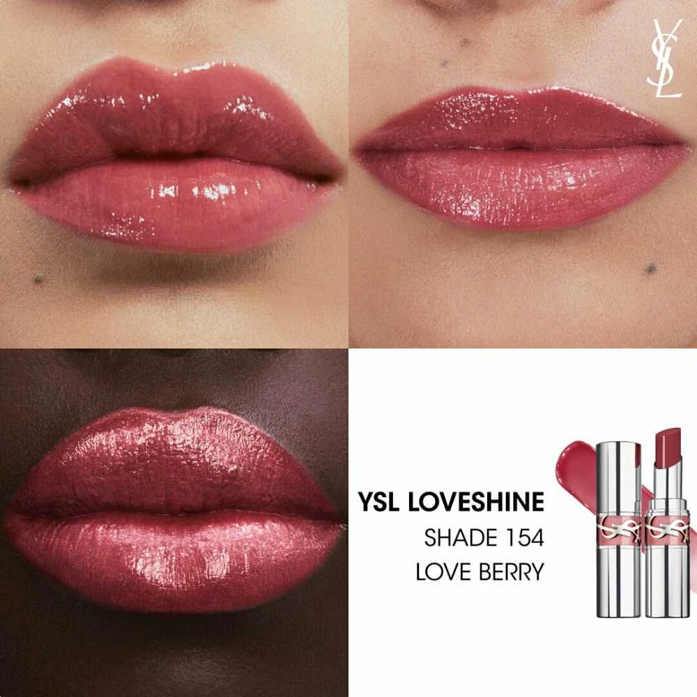 Yves Saint Laurent Loveshine Lipstick drėkinamieji lūpų dažai, 3 g | spalva: 154 Love Berry