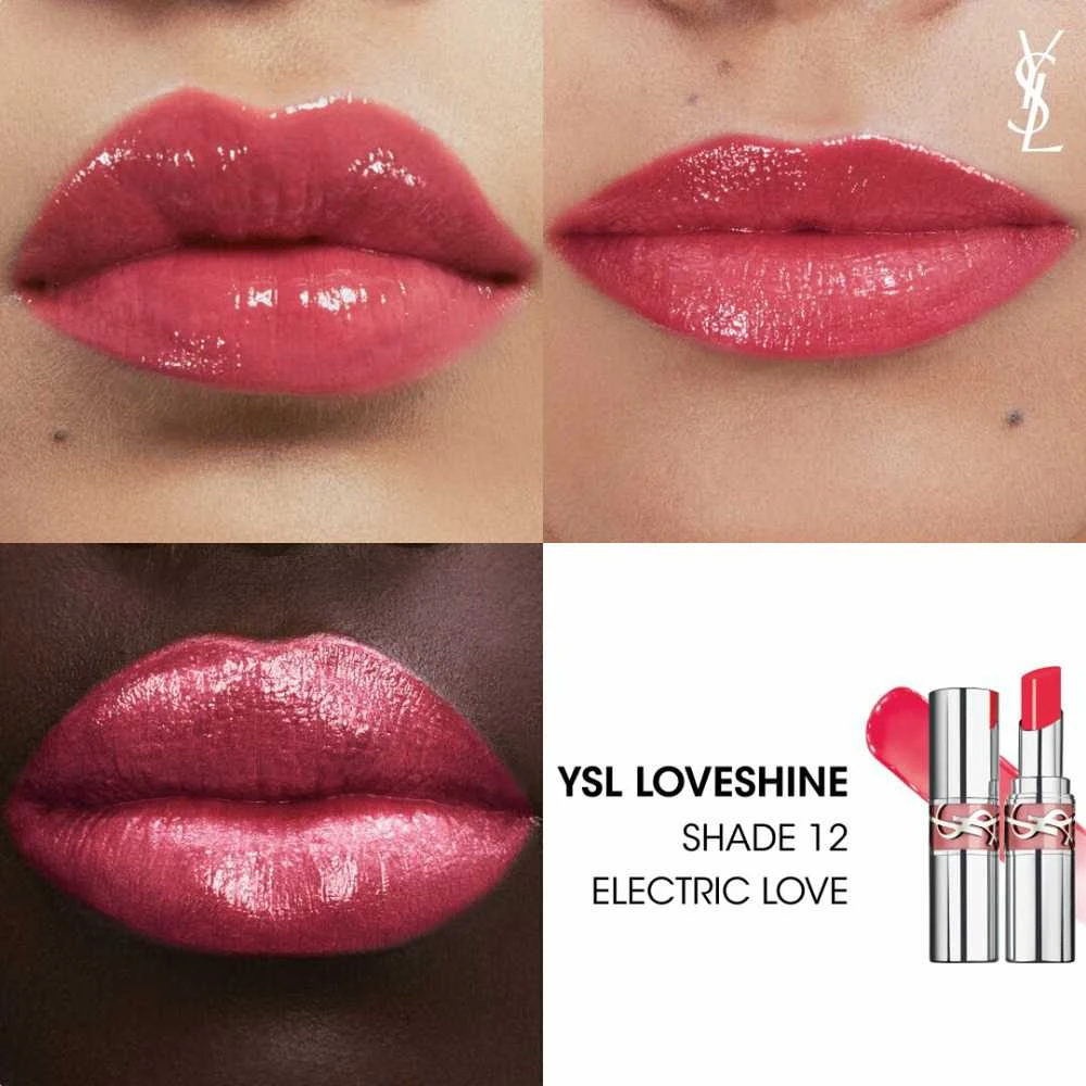 Yves Saint Laurent Loveshine Lipstick drėkinamieji lūpų dažai, 3 g | spalva: 12 Electric Love