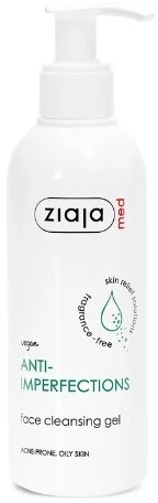 Ziaja Valomasis gelis riebiai ir probleminei odai Antibakterinė priežiūra 200 ml