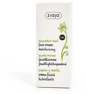 Ziaja drėkinamasis veido kremas SPF 6 Agurkų mėtų (Moisturising Face Kreminis) 50 ml
