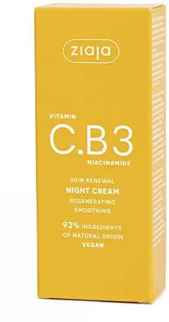 "Ziaja" vitaminas C B3 niacinamido regeneruojantis naktinis veido kremas 50ml