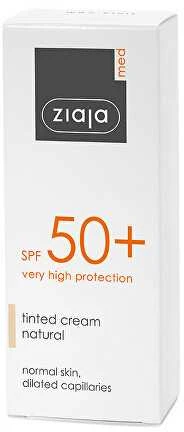 Ziaja Tinted cream for normal skin SPF 50+ natural shade (Tinted Kreminis) 50 ml