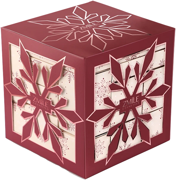 Zmile Cosmetics Snow Flake Cube Cherry Raudona Calednar - Adventní kalendář