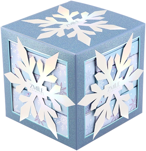 Zmile Cosmetics Snow Flake Cube Frosty Baltas Calendar - Adventní kalendář