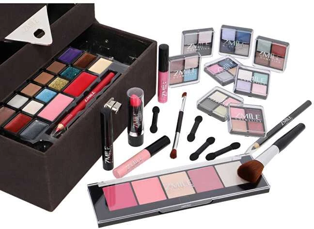 ZMILE COSMETICS Beauty Case Velvety (Dark Pilkas) Limited Edition dekoratyvinės kosmetikos rinkinys