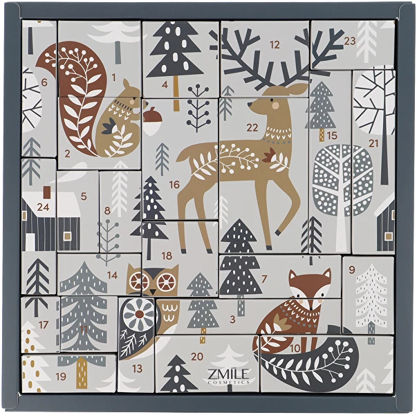 Zmile Cosmetics Square Scandic Wildlife Calendar - Adventní kalendář