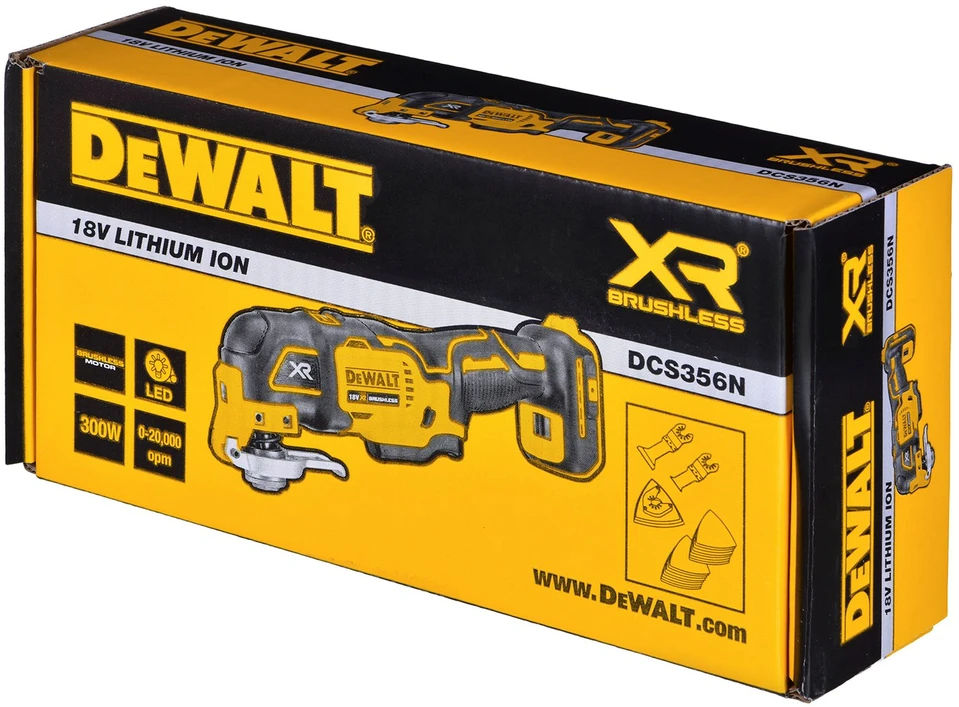 Dewalt Akumuliatorinis daugiafunkcis įrankis DCS356N-XJ, 18 V be akumuliatoriaus ir kroviklio