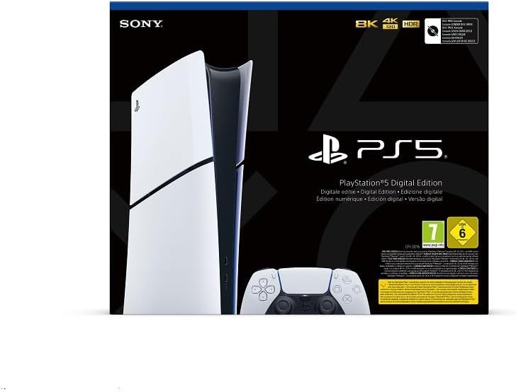 Konsolė Sony PlayStation 5 Digital Slim Edition 1TB SSD Wi-Fi, Balta