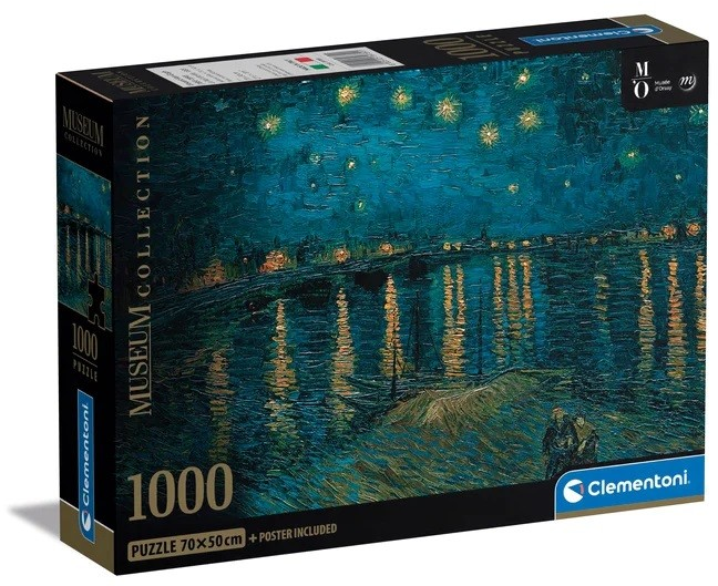 Clementoni Dėlionė 1000 vnt. - Van Gogh: Žvaigždėta naktis virš Ronos aprašymas - Prekės nuotrauka