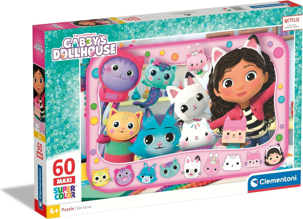 Clementoni Dėlionė 60 vnt. - „Gabby´s Dollhouse“ aprašymas - Prekės nuotrauka