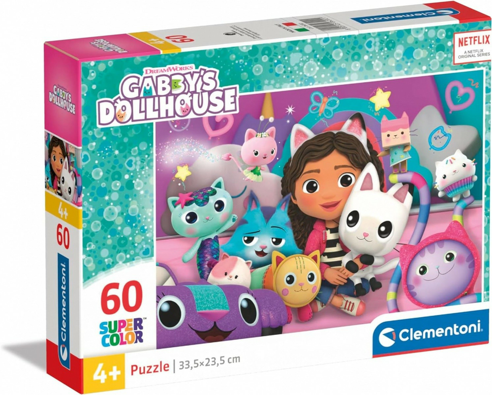 Clementoni Dėlionė 60 vnt. -  Gabby's Dollhouse aprašymas - Prekės nuotrauka