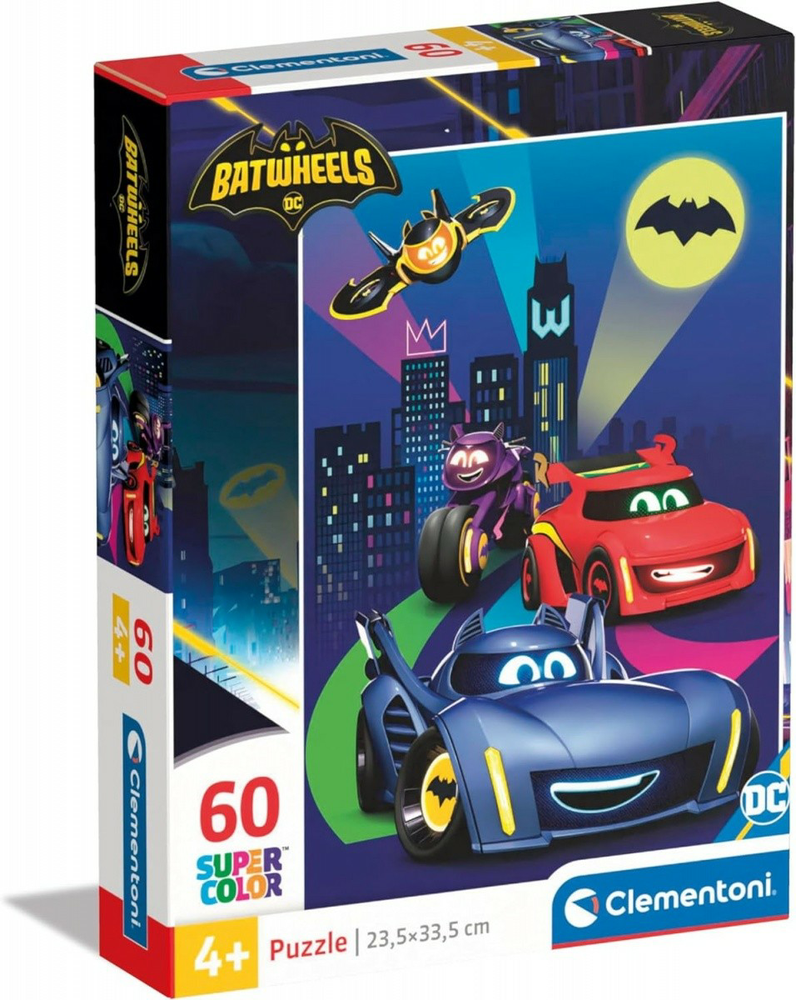 Clementoni Dėlionė 60 vnt. - Batwheels aprašymas - Prekės nuotrauka