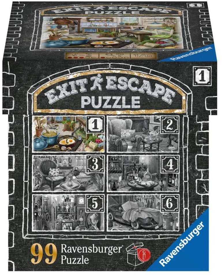 Ravensburger EXIT Dėlionė 99 vnt. - Virtuvė aprašymas - Prekės nuotrauka