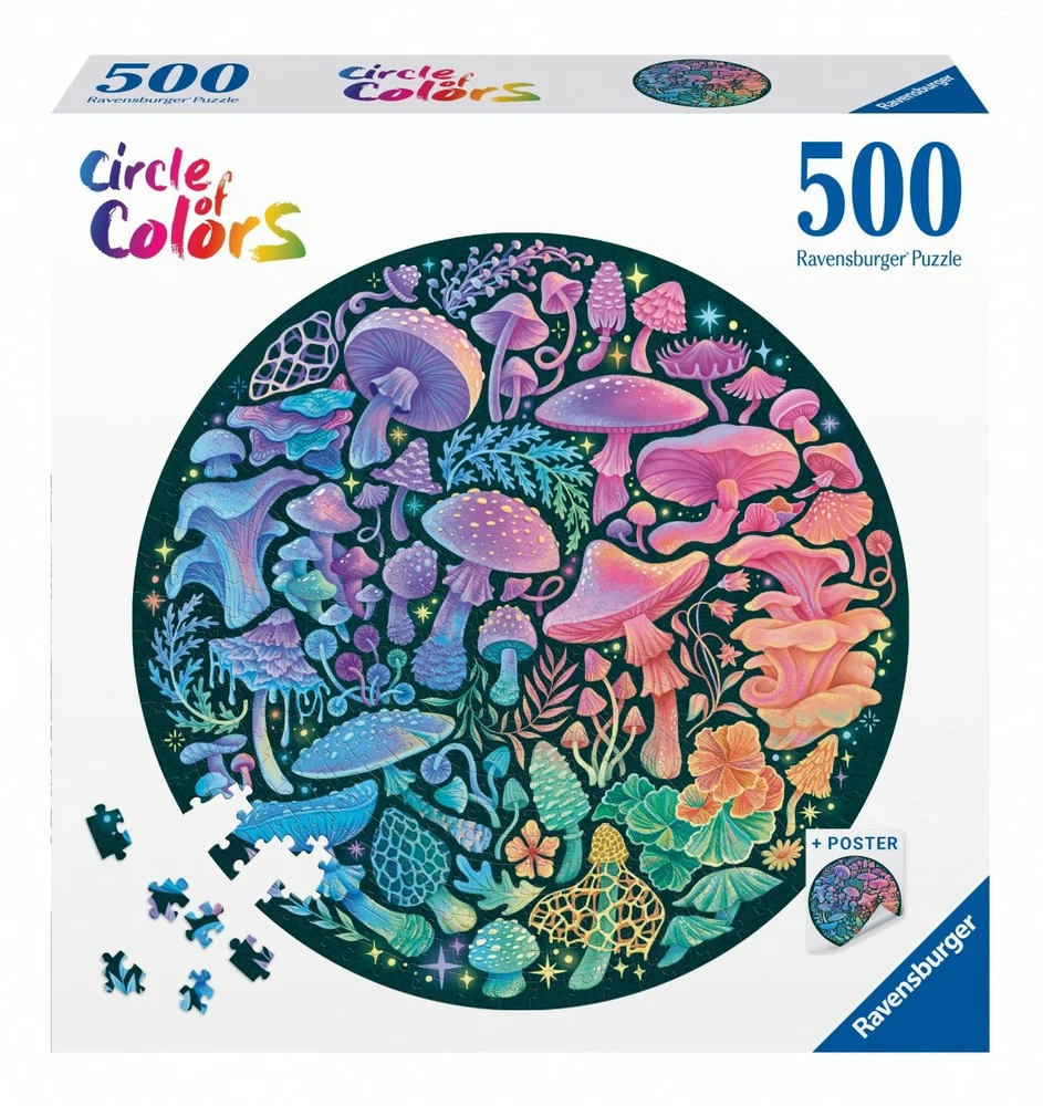 Ravensburger Dėlionė 500 vnt. - Grybai aprašymas - Prekės nuotrauka