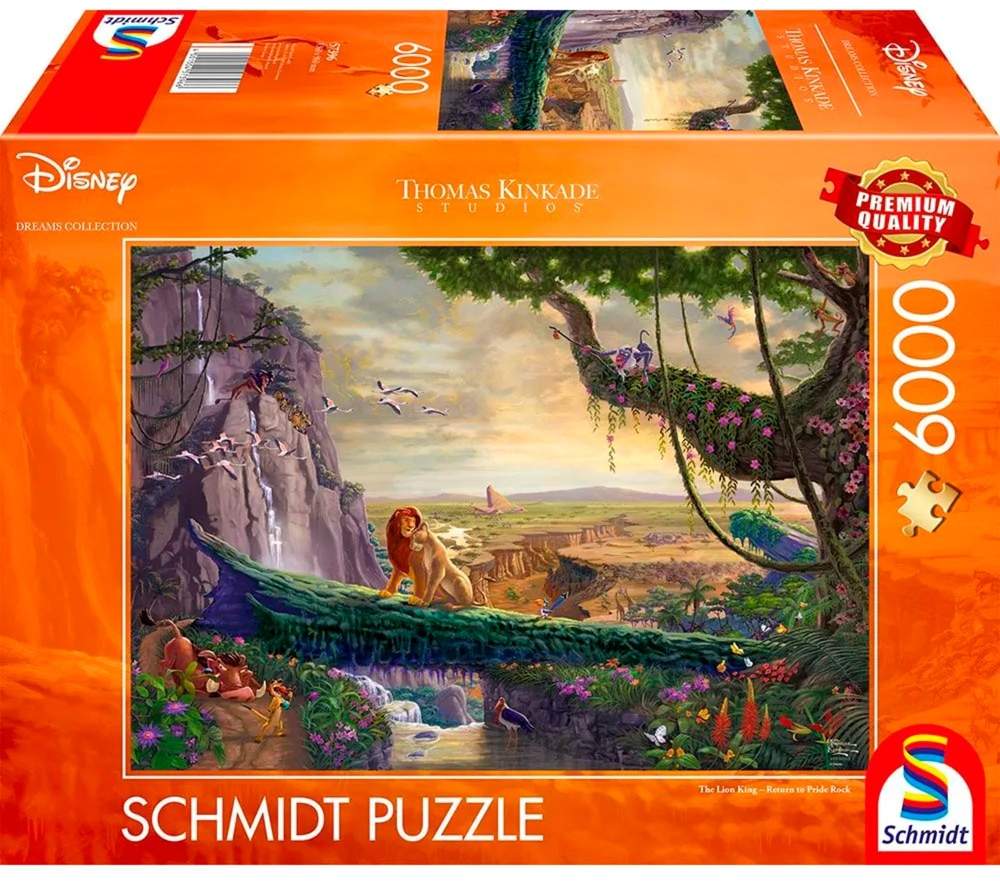 Schmidt Dėlionė 6000 vnt. - Thomas Kinkade: Liūtas karalius aprašymas - Prekės nuotrauka