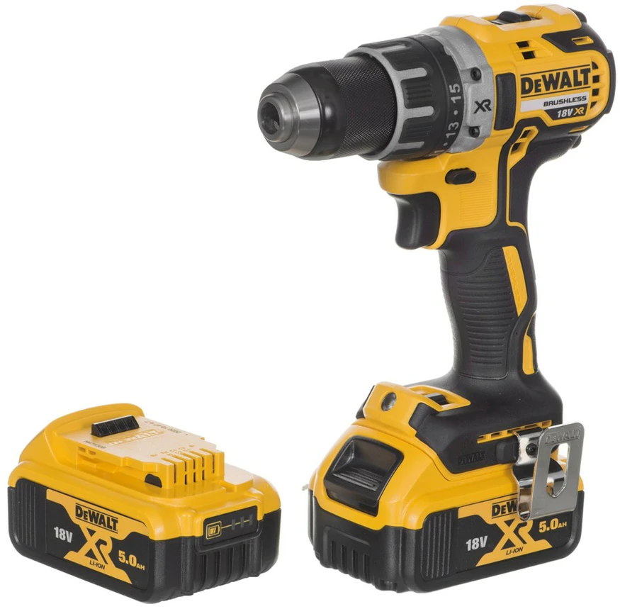 DeWALT akumuliatorinis suktuvas gręžtuvas DCD791P2, 18V, 70Nm, 2x5.0Ah