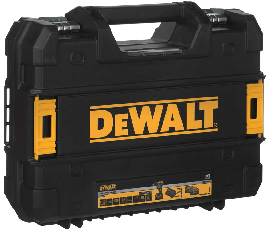 DeWALT akumuliatorinis suktuvas gręžtuvas DCD791P2, 18V, 70Nm, 2x5.0Ah