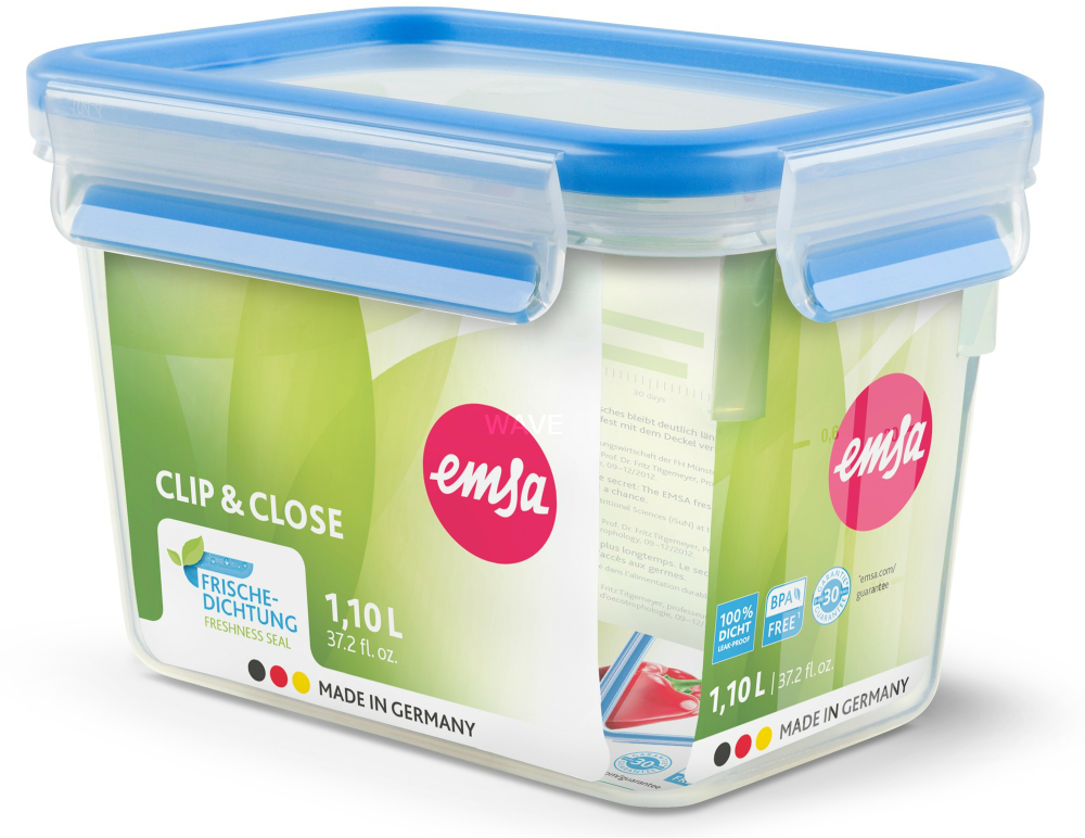 Emsa CLIP & CLOSE food storage container 1.1 litres, modelis - 508541 ...