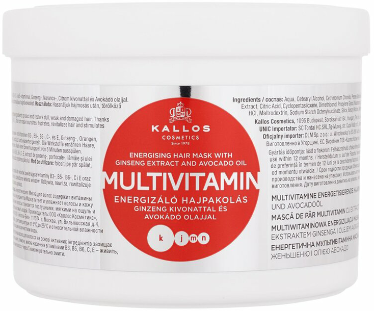 Kallos Cosmetics Multivitamin Hair Mask moterims, 500 ml, modelis ...