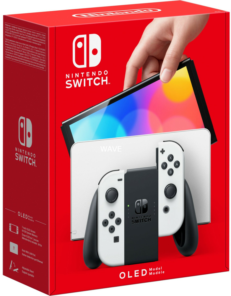 Nintendo Switch OLED konsolė (su baltais Joy-Con), modelis